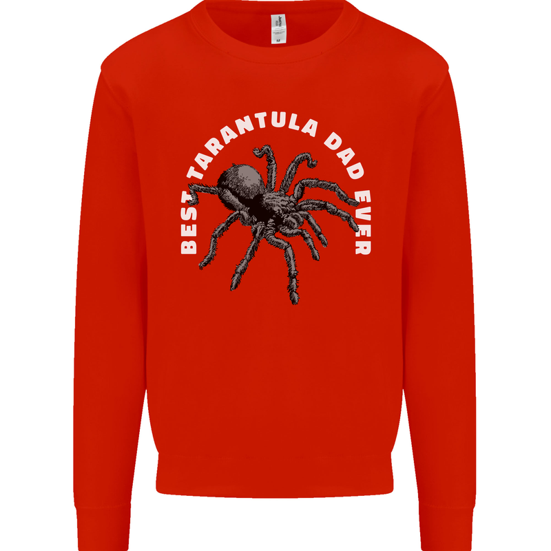 Tarantula Dad Funny Spider Kids Sweatshirt Jumper Bright Red