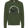 Tarantula Dad Funny Spider Kids Sweatshirt Jumper Forest Green