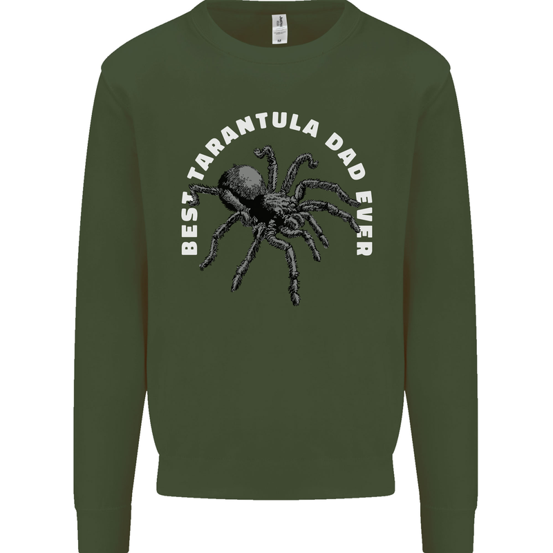 Tarantula Dad Funny Spider Kids Sweatshirt Jumper Forest Green