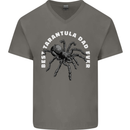 Tarantula Dad Funny Spider Mens V-Neck Cotton T-Shirt Charcoal