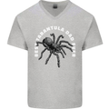 Tarantula Dad Funny Spider Mens V-Neck Cotton T-Shirt Sports Grey