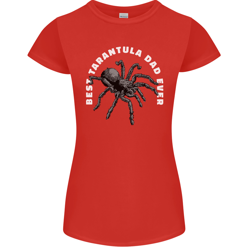 Tarantula Dad Funny Spider Womens Petite Cut T-Shirt Red