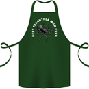 Tarantula Mom Funny Spider Cotton Apron 100% Organic Forest Green