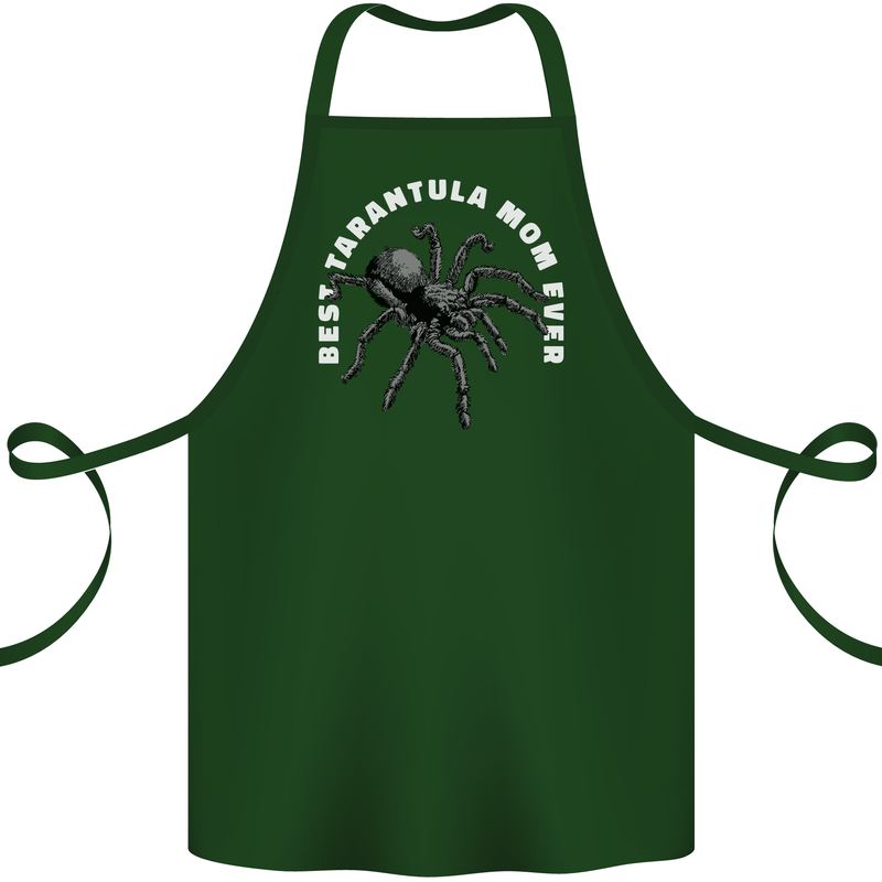 Tarantula Mom Funny Spider Cotton Apron 100% Organic Forest Green
