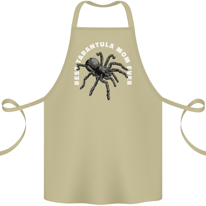 Tarantula Mom Funny Spider Cotton Apron 100% Organic Khaki
