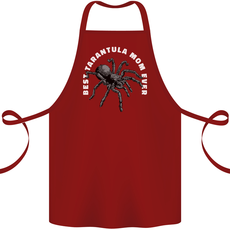 Tarantula Mom Funny Spider Cotton Apron 100% Organic Maroon