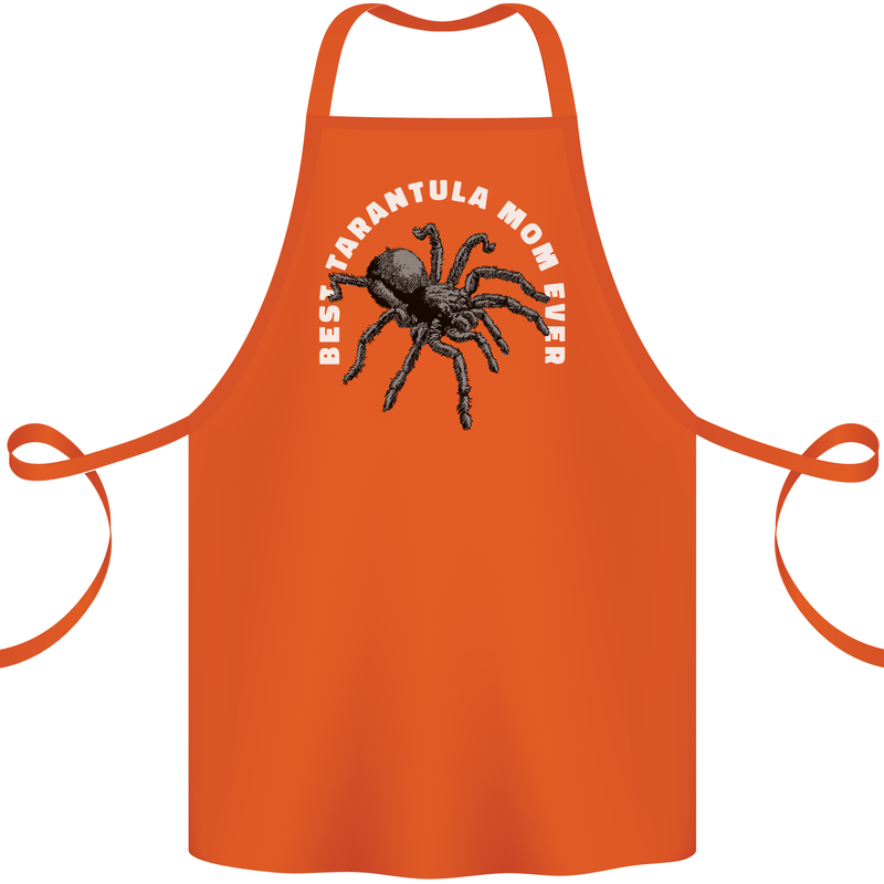 Tarantula Mom Funny Spider Cotton Apron 100% Organic Orange