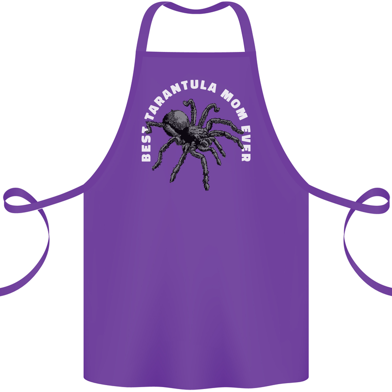 Tarantula Mom Funny Spider Cotton Apron 100% Organic Purple