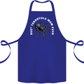 Tarantula Mom Funny Spider Cotton Apron 100% Organic Royal Blue