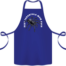 Tarantula Mom Funny Spider Cotton Apron 100% Organic Royal Blue