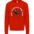 Tarantula Mom Funny Spider Kids Sweatshirt Jumper Bright Red