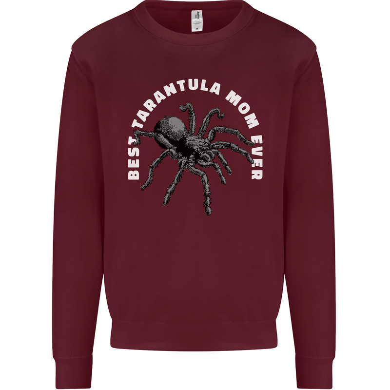 Tarantula Mom Funny Spider Kids Sweatshirt Jumper Maroon