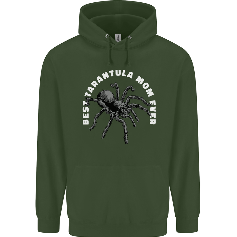 Tarantula Mom Funny Spider Mens 80% Cotton Hoodie Forest Green