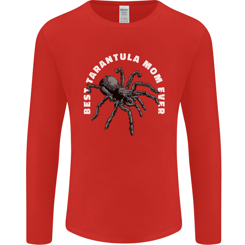 Tarantula Mom Funny Spider Mens Long Sleeve T-Shirt Red