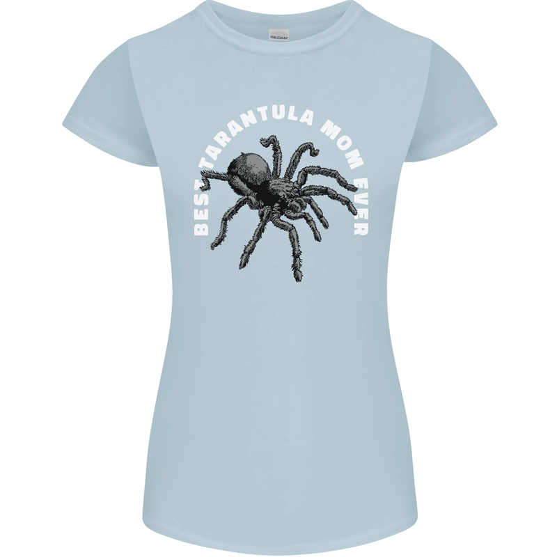 Tarantula Mom Funny Spider Womens Petite Cut T-Shirt Light Blue