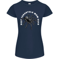 Tarantula Mom Funny Spider Womens Petite Cut T-Shirt Navy Blue