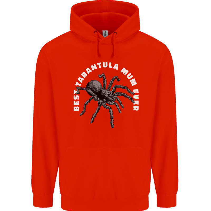 Tarantula Mum Funny Spider Childrens Kids Hoodie Bright Red