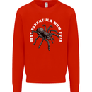 Tarantula Mum Funny Spider Kids Sweatshirt Jumper Bright Red