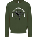 Tarantula Mum Funny Spider Kids Sweatshirt Jumper Forest Green