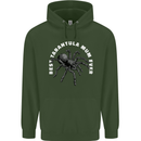 Tarantula Mum Funny Spider Mens 80% Cotton Hoodie Forest Green