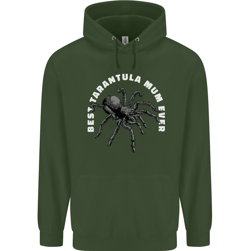 Tarantula Mum Funny Spider Mens 80% Cotton Hoodie Forest Green
