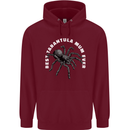 Tarantula Mum Funny Spider Mens 80% Cotton Hoodie Maroon