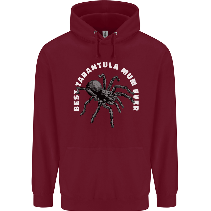 Tarantula Mum Funny Spider Mens 80% Cotton Hoodie Maroon