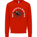 Tarantula Mum Funny Spider Mens Sweatshirt Jumper Bright Red