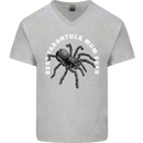 Tarantula Mum Funny Spider Mens V-Neck Cotton T-Shirt Sports Grey