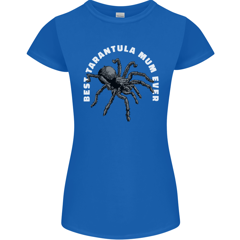 Tarantula Mum Funny Spider Womens Petite Cut T-Shirt Royal Blue