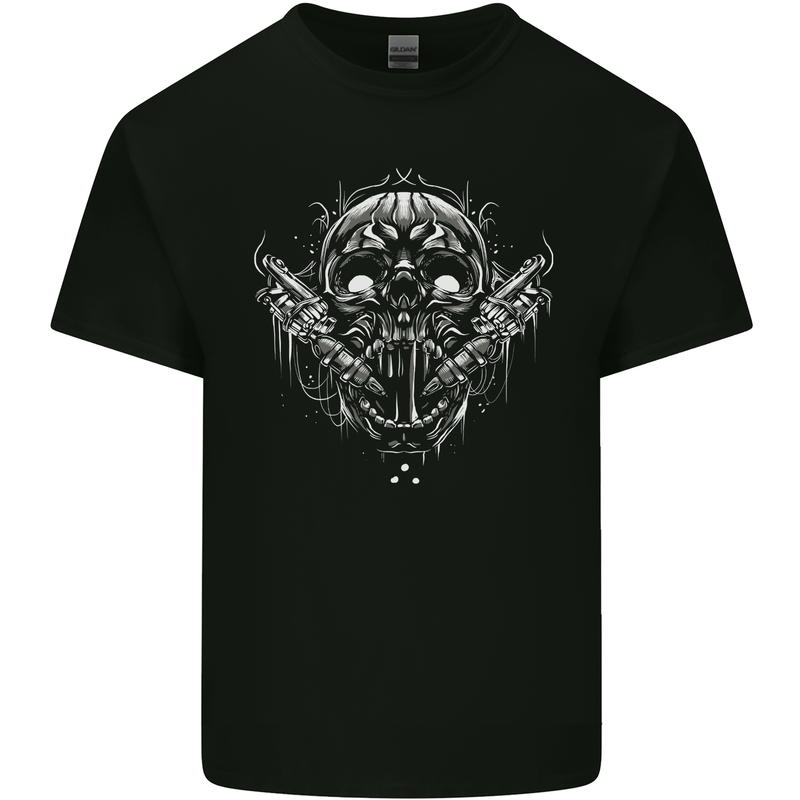 Tattoo Artist Skull Tattooist Kids T-Shirt Childrens Black