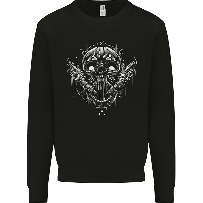 Tattoo Artist Skull Tattooist Mens Sweatshirt Jumper Black