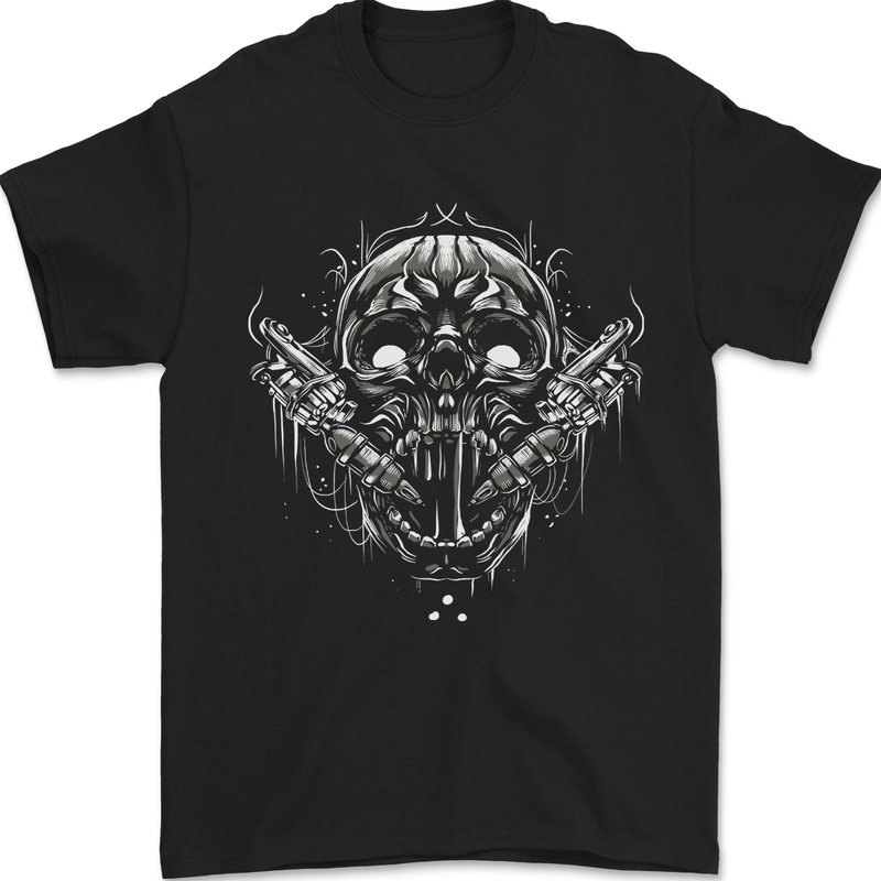 Tattoo Artist Skull Tattooist Mens T-Shirt 100% Cotton Black