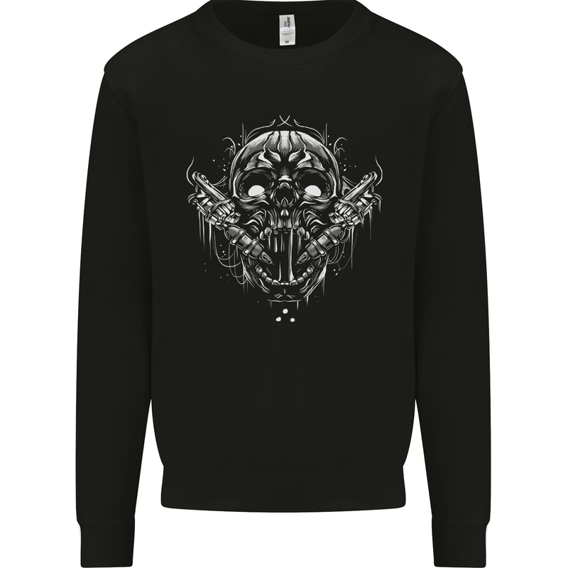 Tattoo Skull Tattooist Artist Mens Sweatshirt Jumper Black