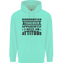 Teacher Attitude Funny Teaching Games PE Geography Childrens Kids Hoodie Peppermint