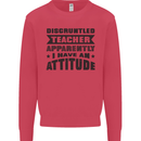 Teacher Attitude Funny Teaching Games PE Geography Kids Sweatshirt Jumper Heliconia