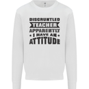 Teacher Attitude Funny Teaching Games PE Geography Kids Sweatshirt Jumper White