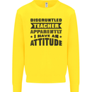 Teacher Attitude Funny Teaching Games PE Geography Kids Sweatshirt Jumper Yellow