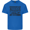 Teacher Attitude Funny Teaching Games PE Geography Kids T-Shirt Childrens Royal Blue
