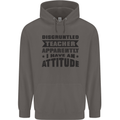 Teacher Attitude Funny Teaching Games PE Geography Mens 80% Cotton Hoodie Charcoal