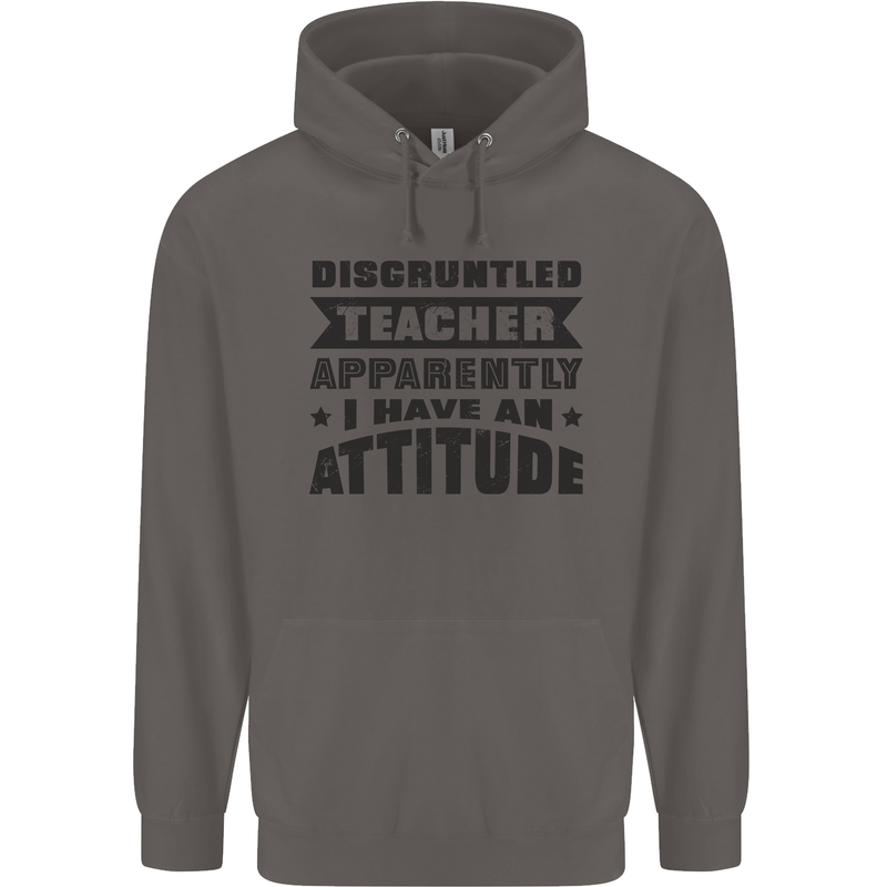 Teacher Attitude Funny Teaching Games PE Geography Mens 80% Cotton Hoodie Charcoal