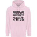 Teacher Attitude Funny Teaching Games PE Geography Mens 80% Cotton Hoodie Light Pink