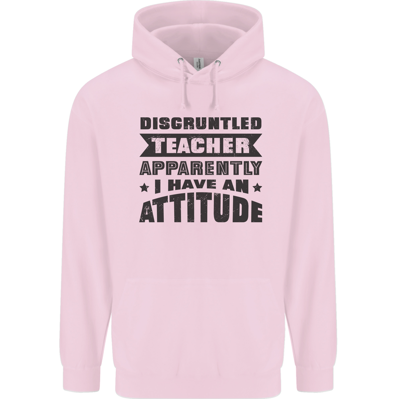 Teacher Attitude Funny Teaching Games PE Geography Mens 80% Cotton Hoodie Light Pink