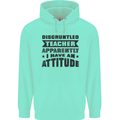 Teacher Attitude Funny Teaching Games PE Geography Mens 80% Cotton Hoodie Peppermint
