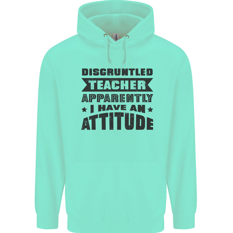 Teacher Attitude Funny Teaching Games PE Geography Mens 80% Cotton Hoodie Peppermint
