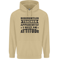 Teacher Attitude Funny Teaching Games PE Geography Mens 80% Cotton Hoodie Sand