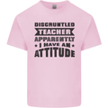 Teacher Attitude Funny Teaching Games PE Geography Mens Cotton T-Shirt Tee Top Light Pink