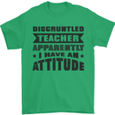 Teacher Attitude Funny Teaching Games PE Geography Mens T-Shirt 100% Cotton Irish Green