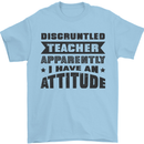 Teacher Attitude Funny Teaching Games PE Geography Mens T-Shirt 100% Cotton Light Blue