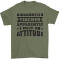 Teacher Attitude Funny Teaching Games PE Geography Mens T-Shirt 100% Cotton Military Green